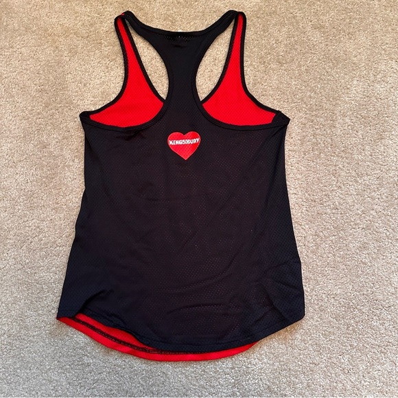 Under Armor Texas Tech Red Black Mesh Jersey Kliff Kingsbury Heart Womens Medium - Picture 2 of 9